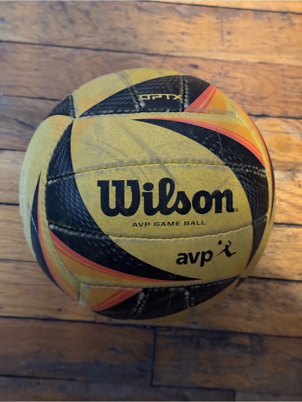Wilson Yellow Black AVP Game Volleyball with Orange Accents - Picture 2 of 2